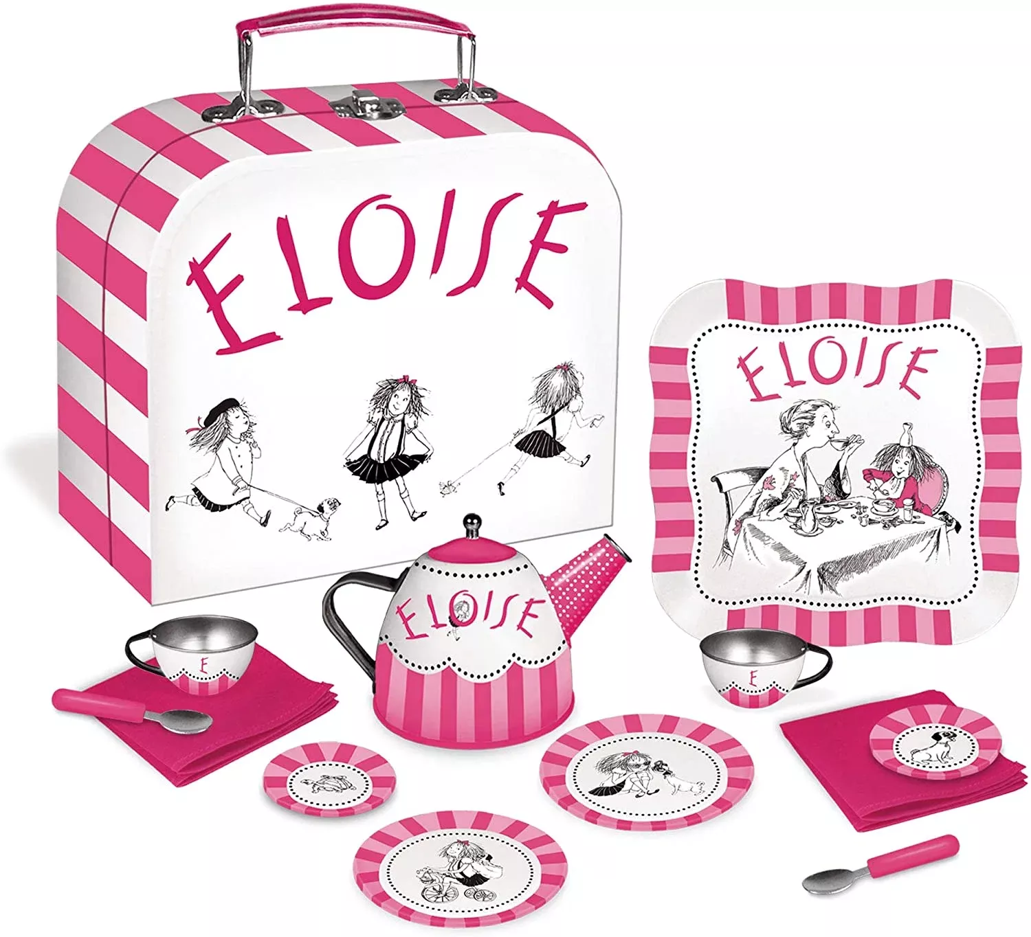 14Pc Eloise Tin Tea Set
