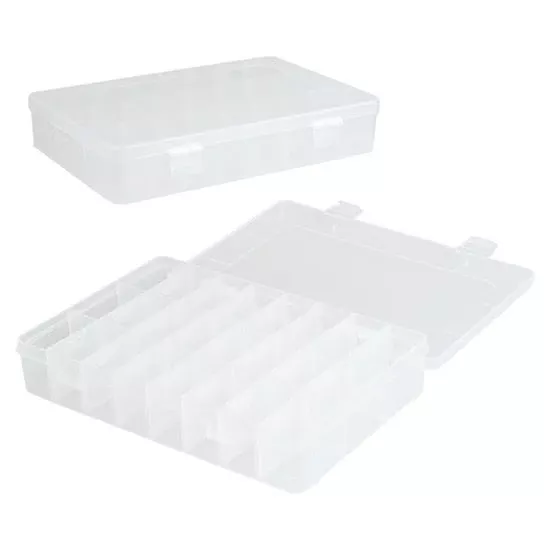 24 Compartment Clear Storage Box for Tattoo & Piercing Parts