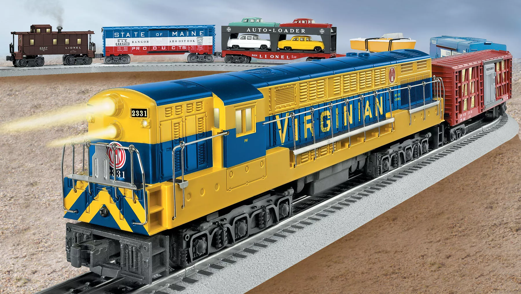#2519W Virginian Diesel Freight (TMCC FM Train Master #2331)