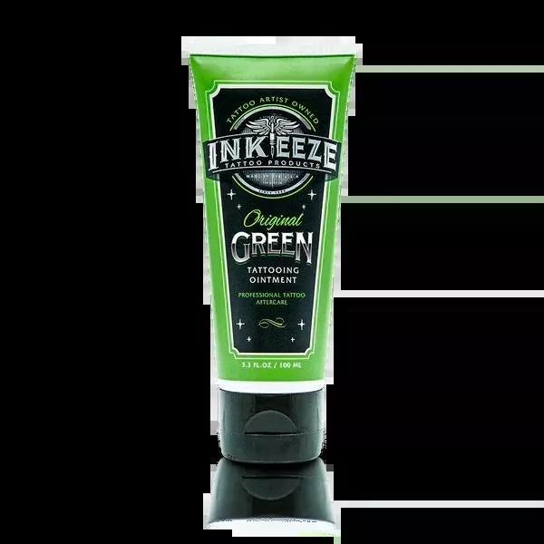 3.3oz Tube of Green Glide Tattooing Ointment by INK-EEZE