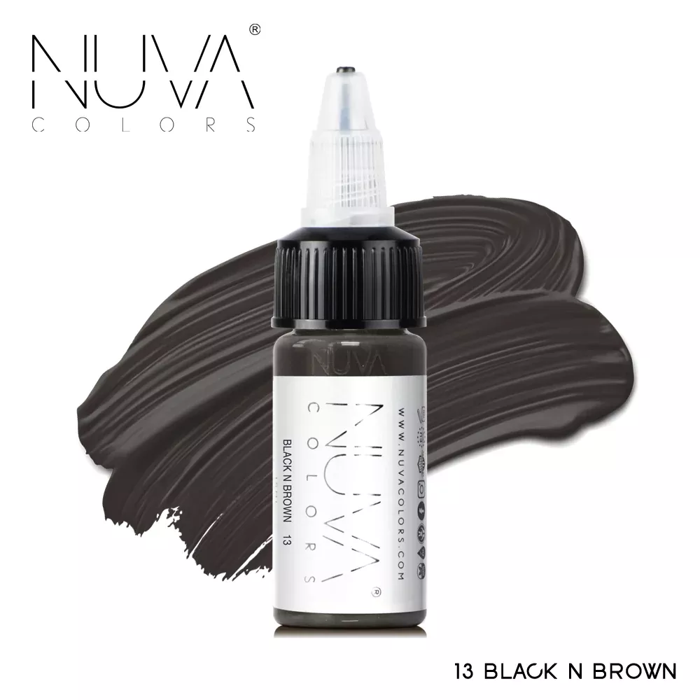 Black N Brown PMU Eyeliner Pigment | Nuva Colors