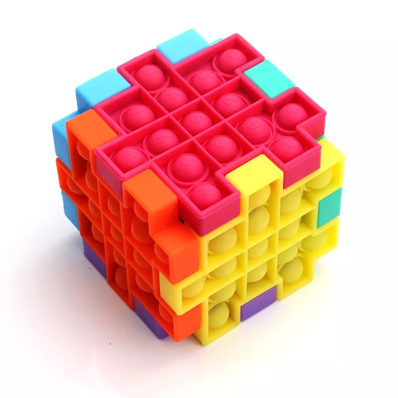 Cube Simple Dimple Fidget Toy Pop It