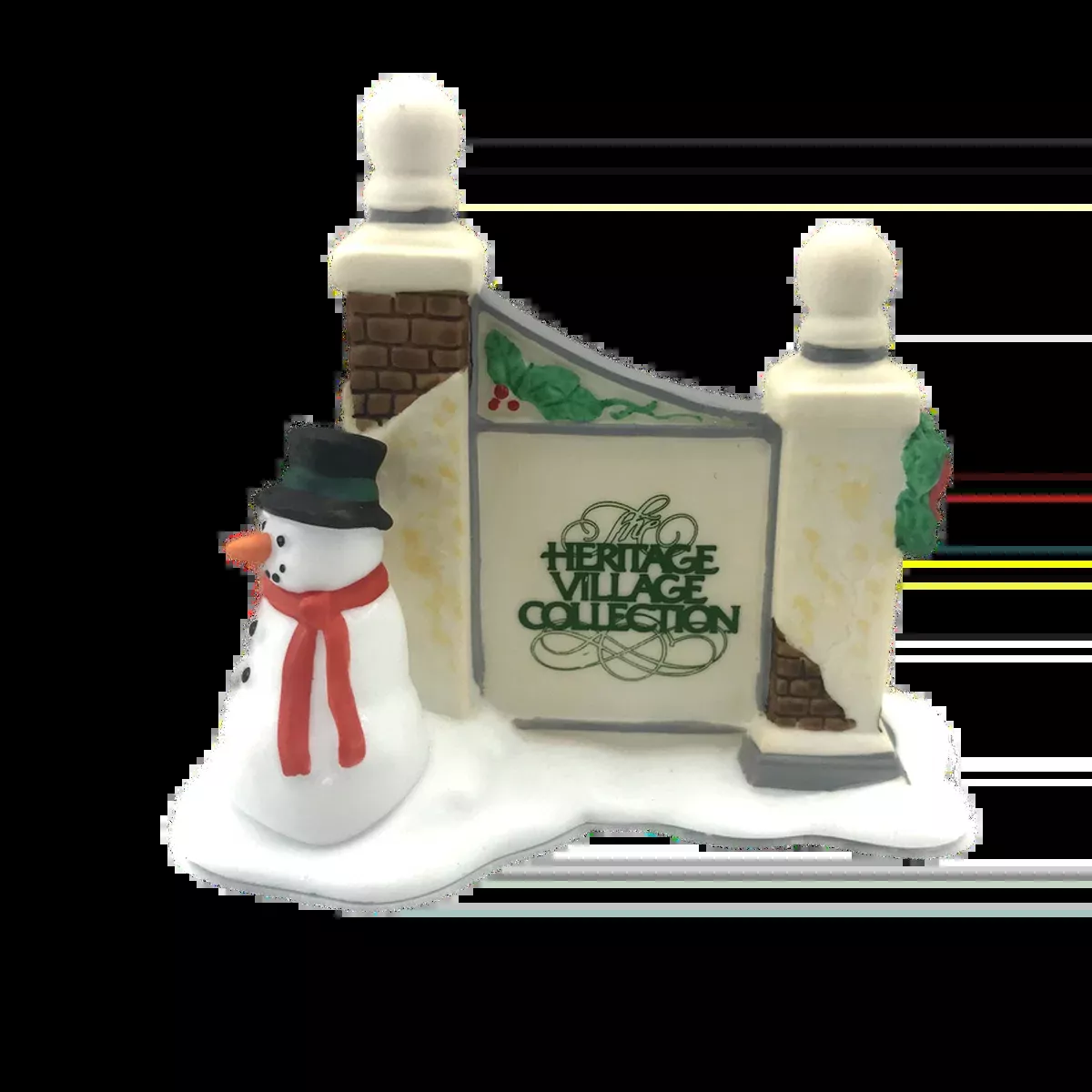 Department 56 5572-7 Village Sign with Snowman-- Heritage Village Collection
