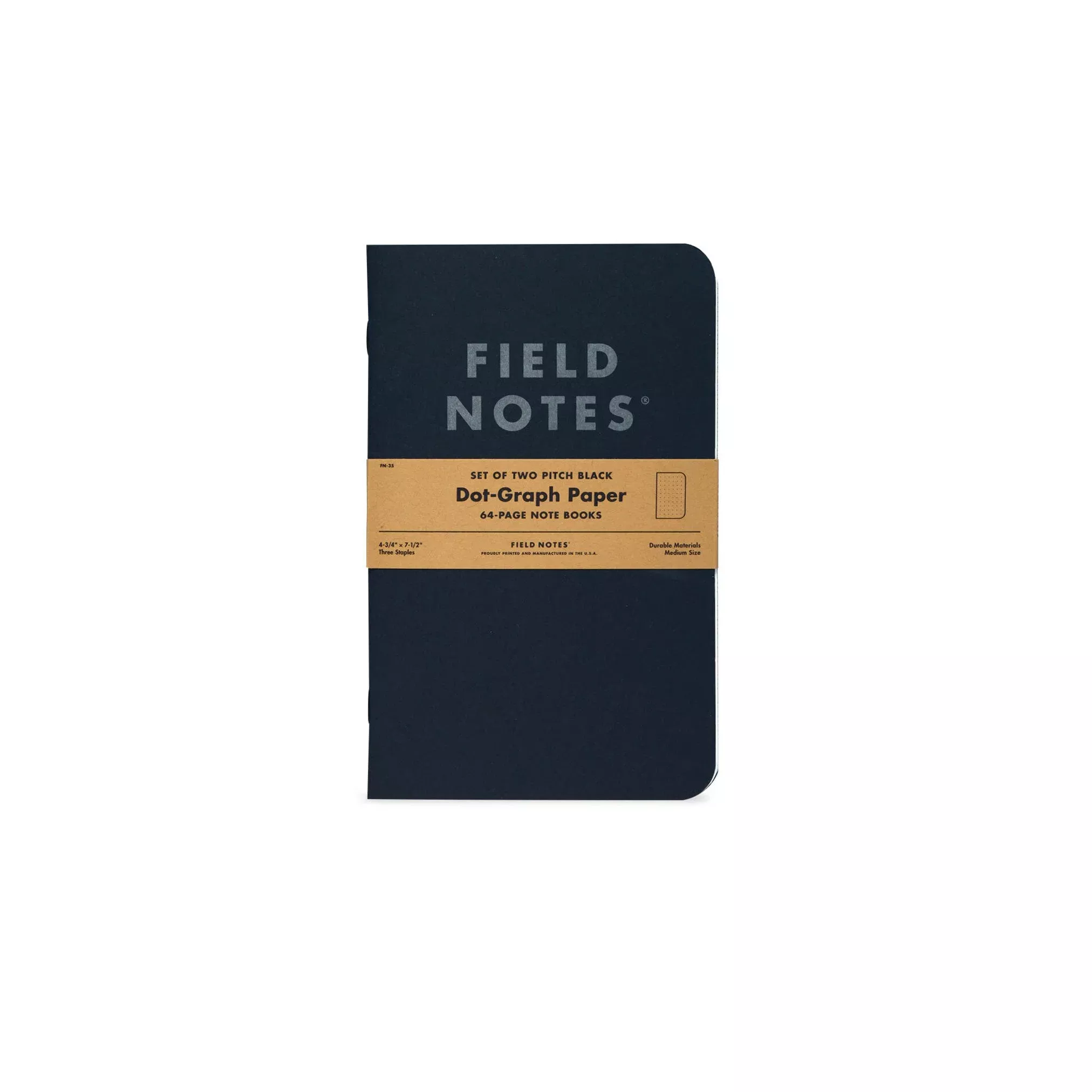 Field Notes Pitch Black Note Book - Dot-Graph Paper 2-Pack