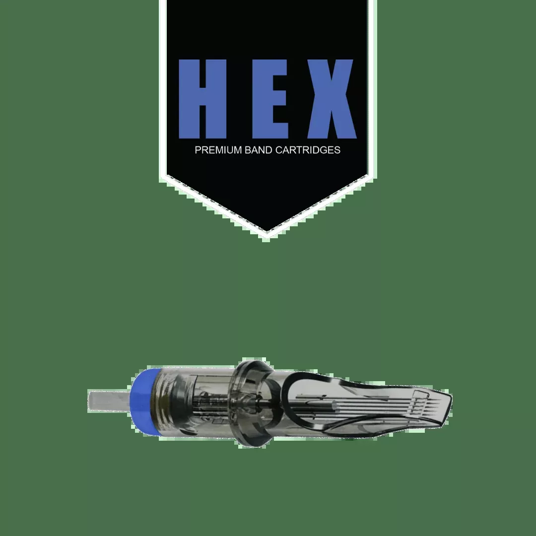 HEX Band Needle Cartridges #10 (0.30mm) Tight Round Liners Long Taper (Box of 20)