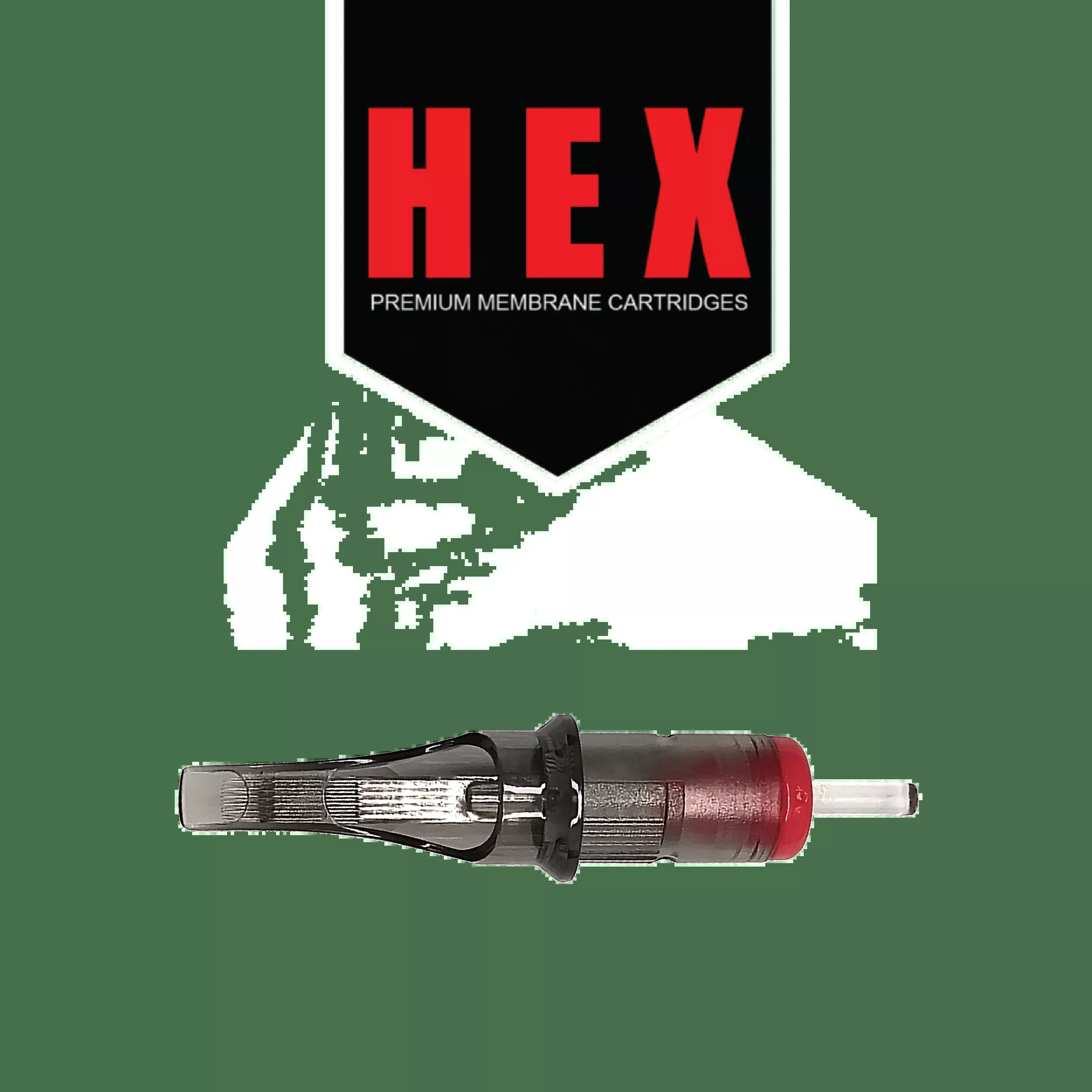 HEX Membrane Needle Cartridges #12 (0.35mm) Curved Magnums Medium Taper (Box of 20)