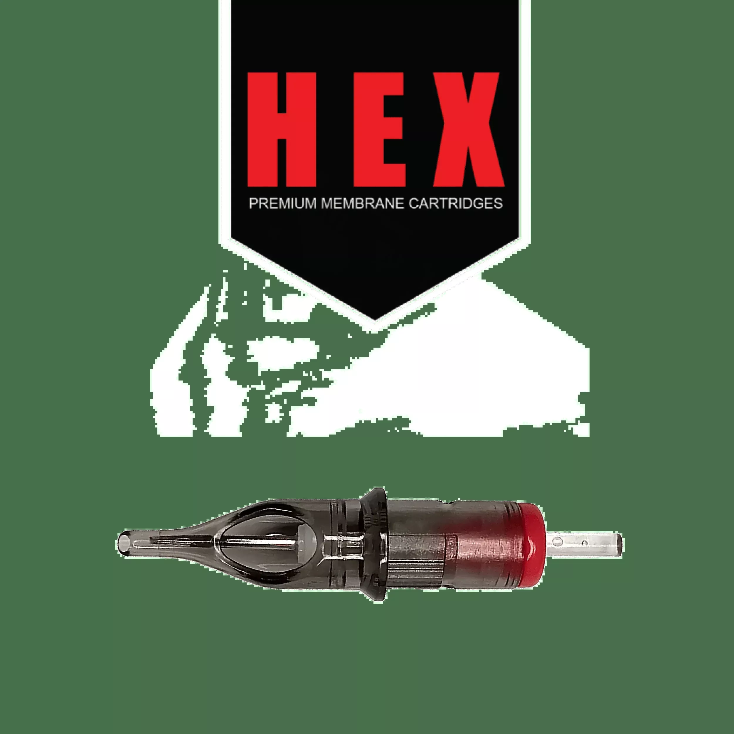 HEX Membrane Needle Cartridges #12 (0.35mm) Super Tight Round Liners X-Long Taper (Box of 20)