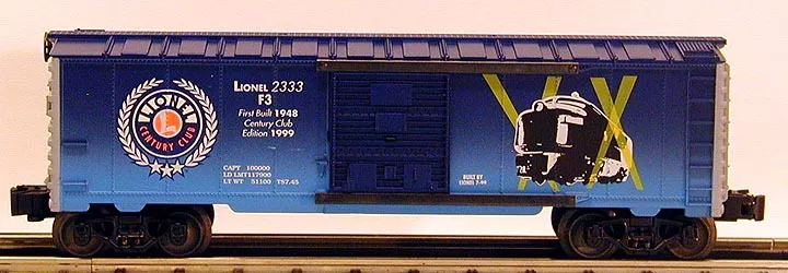 Lionel 6-29248 New York Central NYC Commemorative Boxcar 2333 F-3 Diesel Century Club Boxcar O Scale NIB Limited