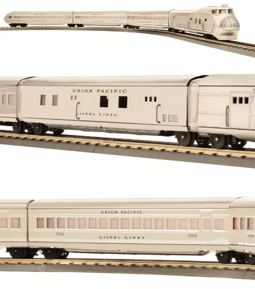 'Lionel Tinplate by MTH' M-10000 Union Pacific Streamliner Passenger Set w/ (2) Add-Ons