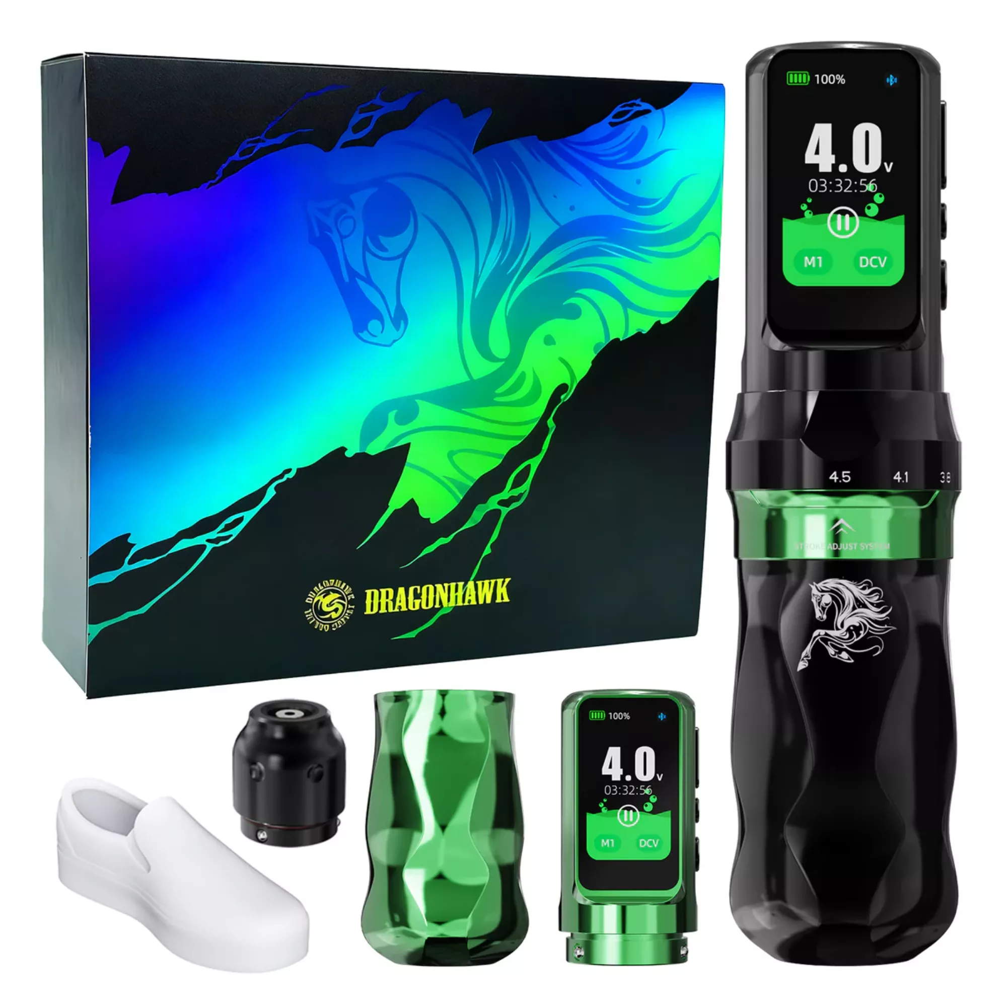 Mast Fold Pro Year of the Horse Edition Wireless Tattoo Pen Machine 2.5-4.5mm 7 Adjustable Strokes