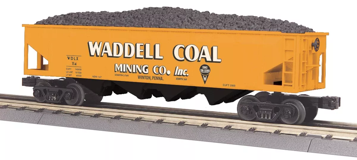 MTH 30-79424 Waddell Coal Hopper Car w/Operating Coal Load - Car No. 114 o scale