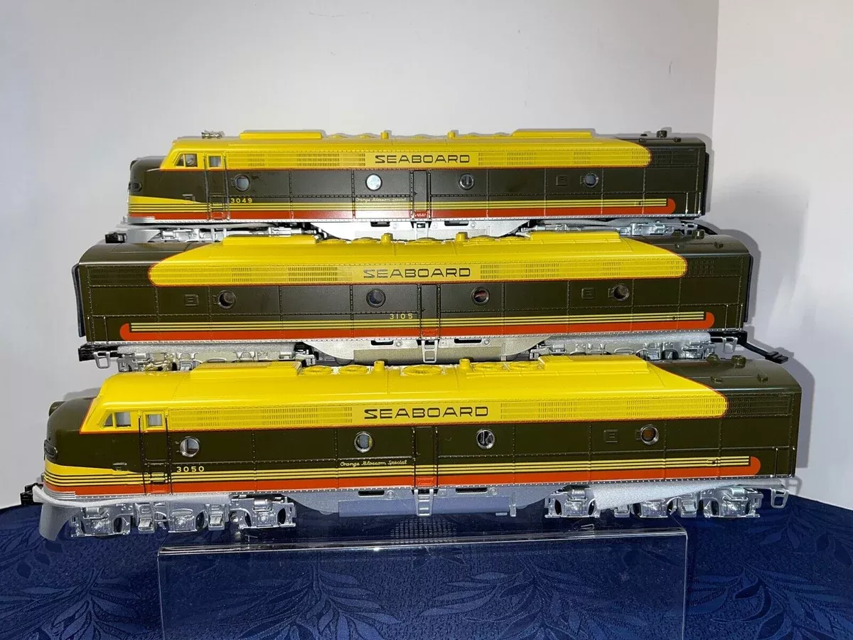 MTH Premier 20-2168-1 Seaboard EMD E-8 ABA Set O SCALE FADED BOX