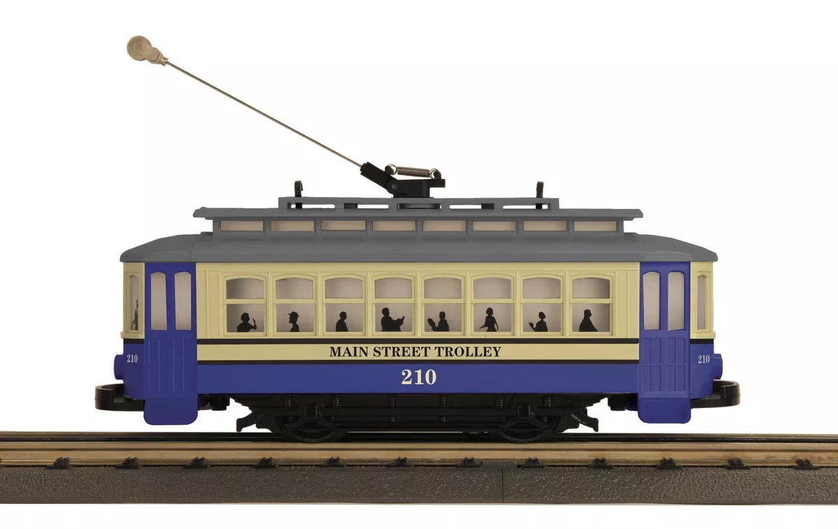 MTH Railking 30-5199 Main Street Bump-n-Go Trolley - Road #210 O SCALE NEW
