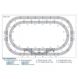 O Scale TrainsLionel Fastrack Double Track Mainline Crossover Layout Plan / Manual Switches - Easy to use