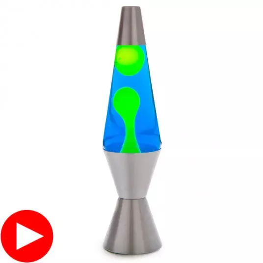 Silver/Yellow/Blue Diamond Lava Lamp