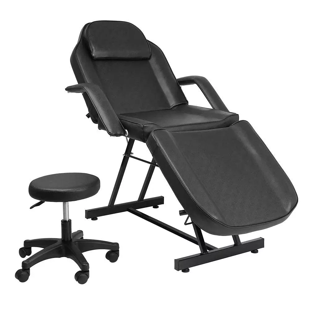 Tattoo Bed with Rolling Stool