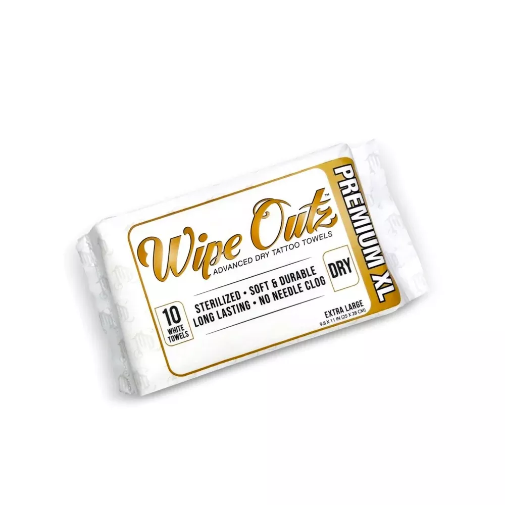 Wipe Outz Tattoo TowelsX-Large (White 10 Count)