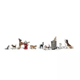 Woodland Scenics A2725 O Dogs & Cats - O Scale