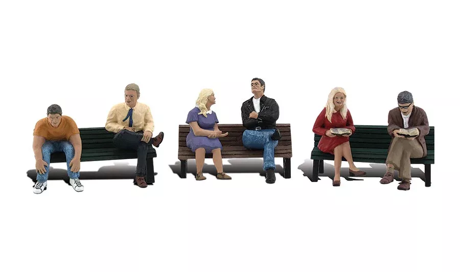 Woodland Scenics WDS 1924 People on Benches HO Figures