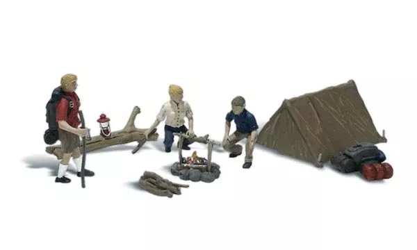 Woodland Scenics WDS A1917 Campers Scale Figures HO Scale new