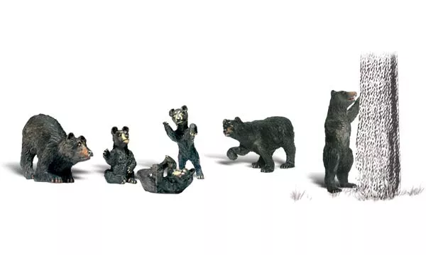 Woodland Scenics WDS A2737 WDS2737 Black Bears Scale Figures O Scale