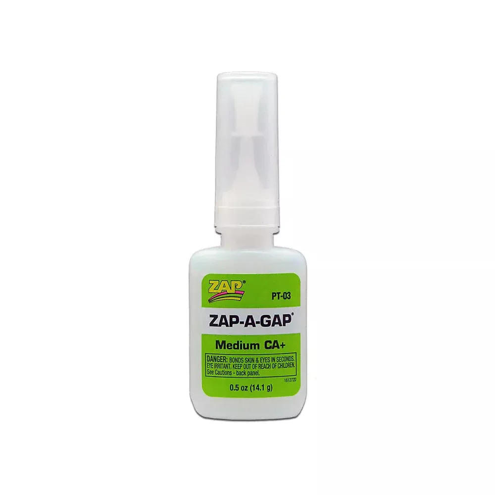 Zap-A-Gap CA+ Glue 1/2oz Green Bottle