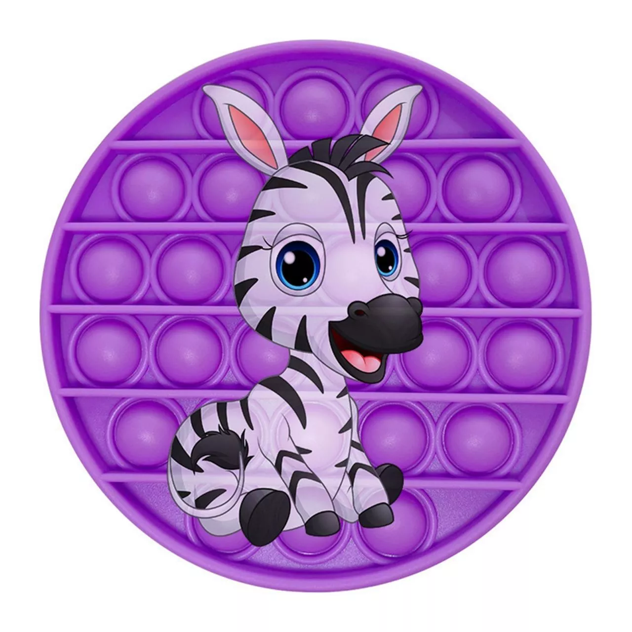 Zebra Image Simple Dimple Fidget Toy Pop It